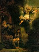 REMBRANDT Harmenszoon van Rijn The Archangel Leaving the Family of Tobias china oil painting reproduction